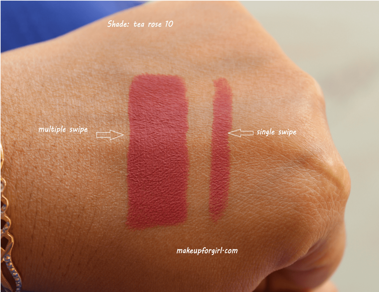 swatches of shade tea rose 10 - faces canada ultime pro hd intense matte lips+primer